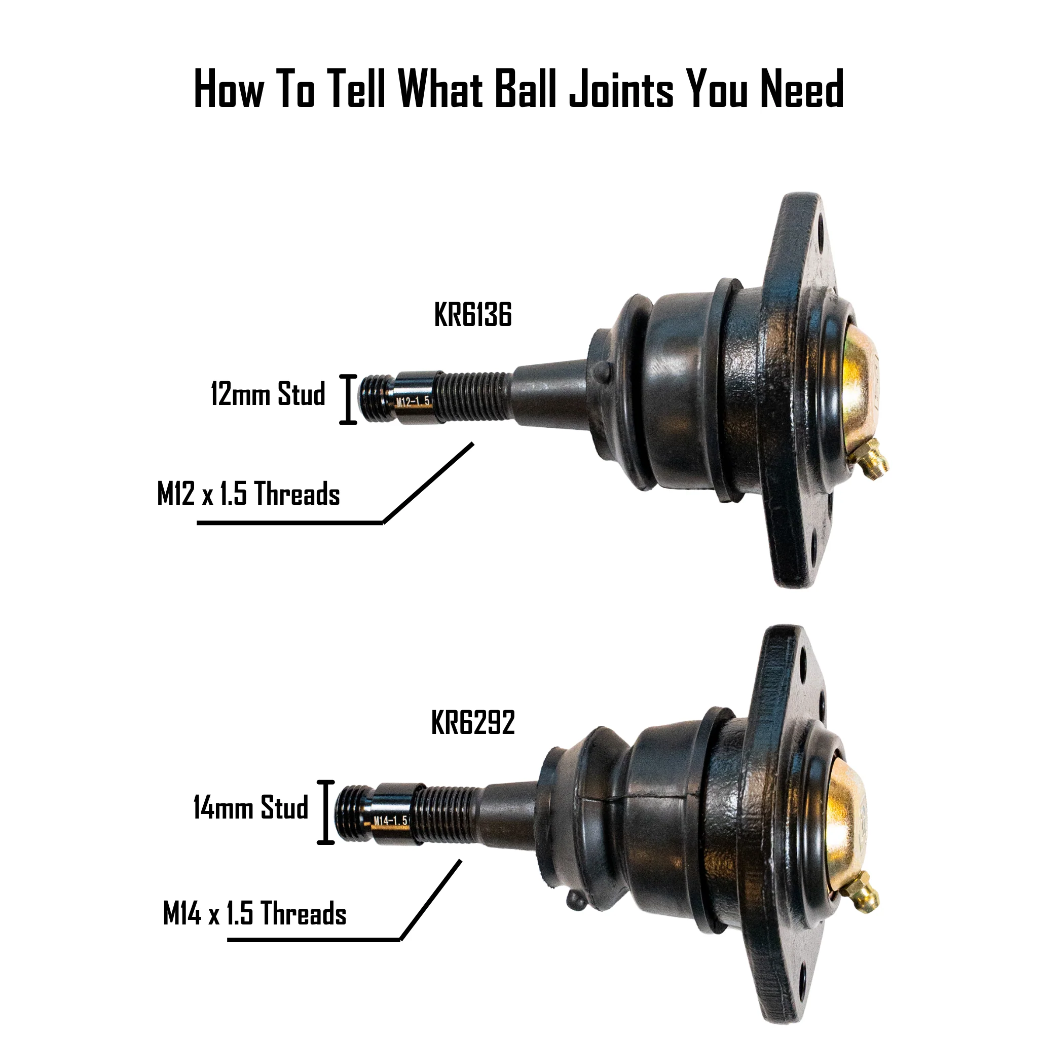 Kryptonite Bolt-In Upper Ball Joint for Aftermarket Upper Control Arms For Chevy/GMC 1500 Trucks - Image 4